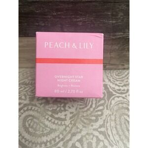 Peach & Lily Overnight Star Night Cream Brighten Restore Vegan Clean 80ml 2.7oz